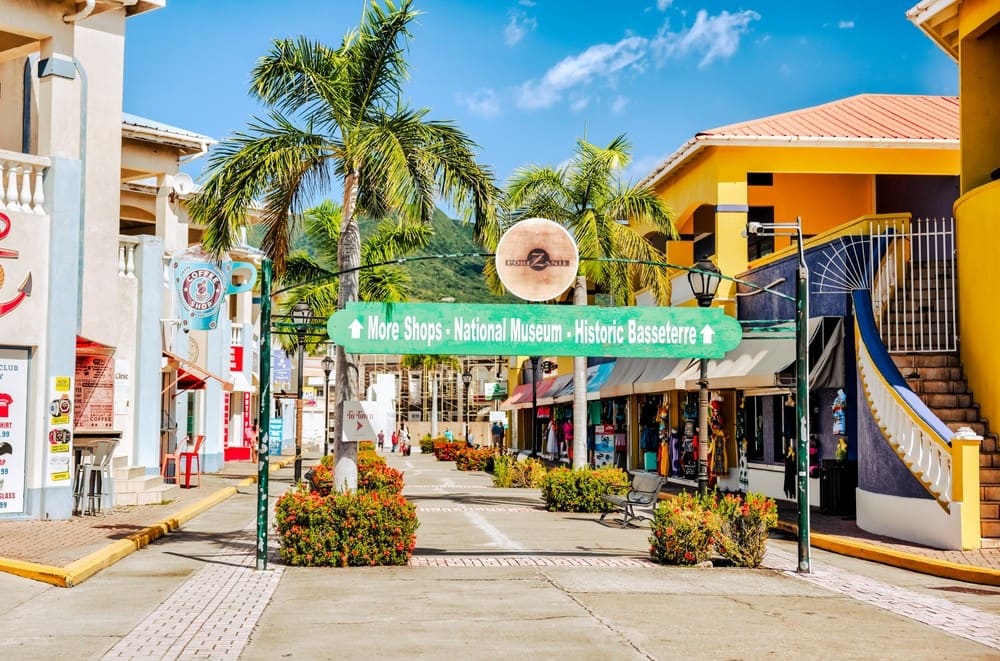 Port Zante shopping street in Basseterre